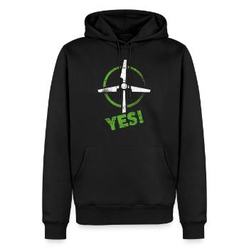 Wind power Wind energy - Men’s Premium Organic Hoodie - black - Front - Nico (187cm)
