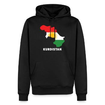 Kurdistan Flagge - Männer Premium Bio Hoodie - Schwarz - Vorne - Nico (187cm)