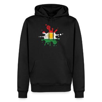 Kurdes - Sweat à capuche Premium bio Homme - noir - Devant - Nico (187cm)