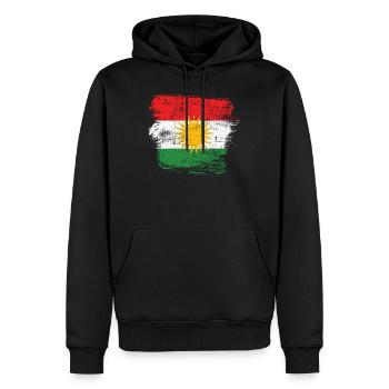 Kurdistan - Männer Premium Bio Hoodie - Schwarz - Vorne - Nico (187cm)