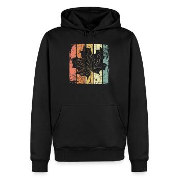 Herbst - Männer Premium Bio Hoodie - Schwarz - Vorne - Nico (187cm)