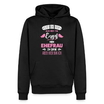 Ehefrau - Männer Premium Bio Hoodie - Schwarz - Vorne - Nico (187cm)