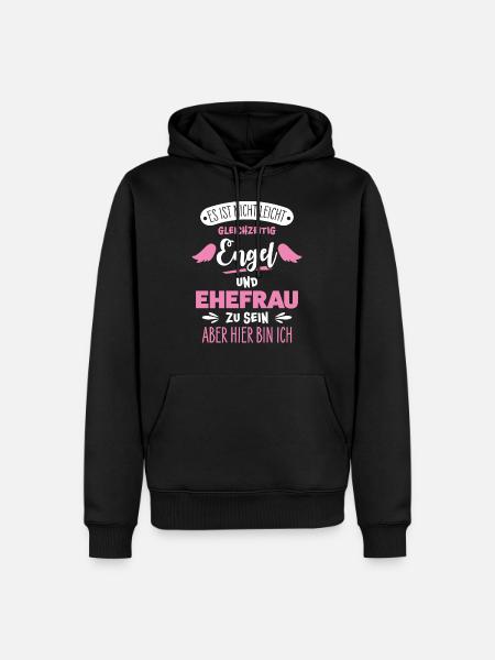 Ehefrau - Männer Premium Bio Hoodie - Schwarz