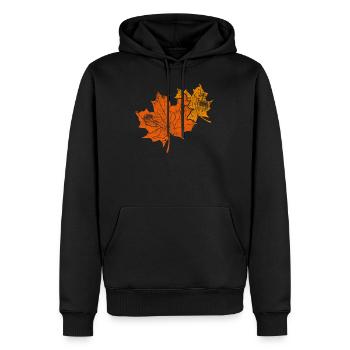 Herbst - Männer Premium Bio Hoodie - Schwarz - Vorne - Nico (187cm)