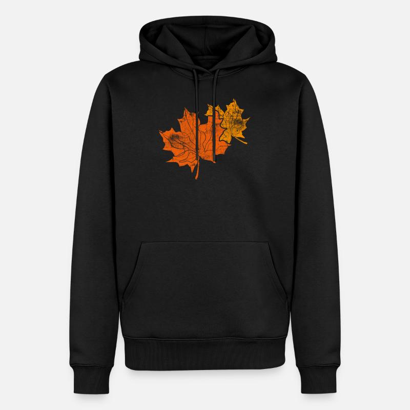 Herbst - Männer Premium Bio Hoodie - Schwarz