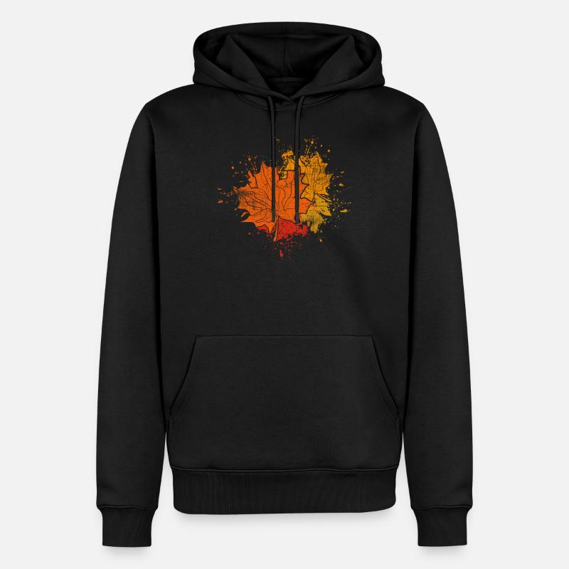 Herbst - Männer Premium Bio Hoodie - Schwarz