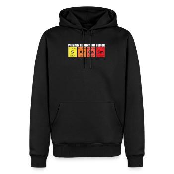 Sarkasmus Humor chemische Buchstaben Spruch - Männer Premium Bio Hoodie - Schwarz - Vorne - Nico (187cm)