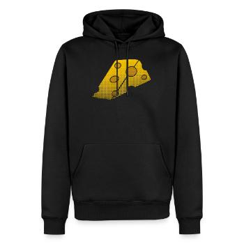 Käse - Männer Premium Bio Hoodie - Schwarz - Vorne - Nico (187cm)