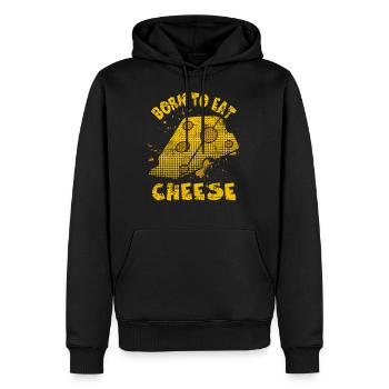 Fromage - Sweat à capuche Premium bio Homme - noir - Devant - Nico (187cm)