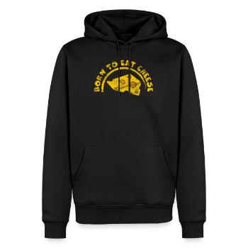Fromage - Sweat à capuche Premium bio Homme - noir - Devant - Nico (187cm)
