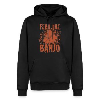 Banjo - Sweat à capuche Premium bio Homme - noir - Devant - Nico (187cm)
