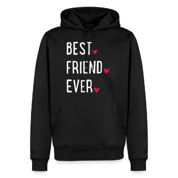 Bester Freund - Männer Premium Bio Hoodie - Schwarz - Vorne - Nico (187cm)