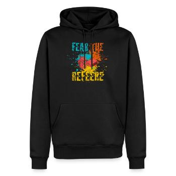 Schiri Schiedsrichter - Männer Premium Bio Hoodie - Schwarz - Vorne - Nico (187cm)