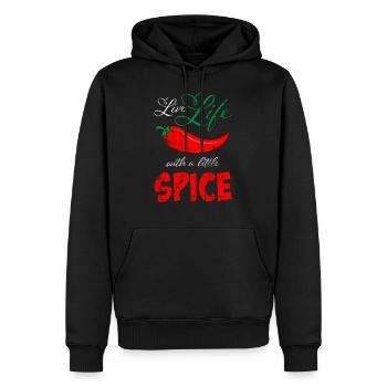 Chilischote Chili scharf - Männer Premium Bio Hoodie - Schwarz - Vorne - Nico (187cm)