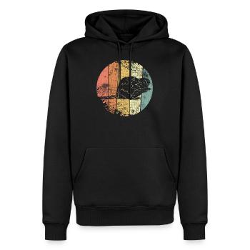 Biber - Männer Premium Bio Hoodie - Schwarz - Vorne - Nico (187cm)
