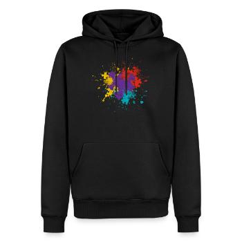 Rompicapo - Felpa con cappuccio ecologica premium da uomo - nero - Fronte - Nico (187cm)