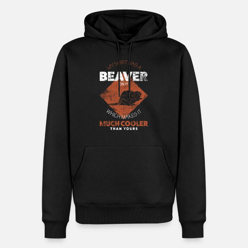 Biber - Männer Premium Bio Hoodie - Schwarz