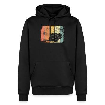 Biber - Männer Premium Bio Hoodie - Schwarz - Vorne - Nico (187cm)