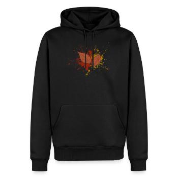 Herbst - Männer Premium Bio Hoodie - Schwarz - Vorne - Nico (187cm)
