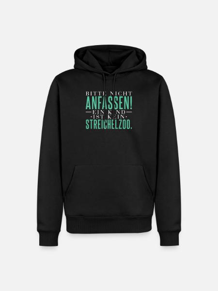 Kinder Humor Streichelzoo - Männer Premium Bio Hoodie - Schwarz