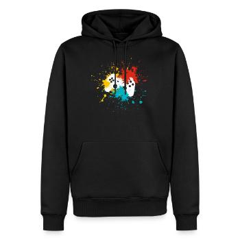 Console de jeu - Sweat à capuche Premium bio Homme - noir - Devant - Nico (187cm)