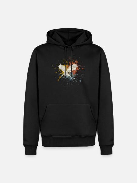 Drache - Männer Premium Bio Hoodie - Schwarz