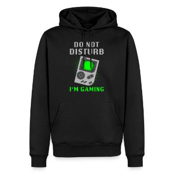 Gaming - Männer Premium Bio Hoodie - Schwarz - Vorne - Nico (187cm)
