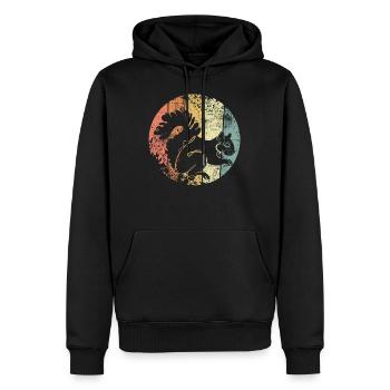 Eichhörnchen - Männer Premium Bio Hoodie - Schwarz - Vorne - Nico (187cm)