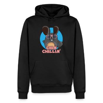 Chinchilla Chinchillin I Cool Sonnenbrille Geschenk - Männer Premium Bio Hoodie - Schwarz - Vorne - Nico (187cm)