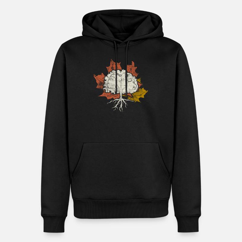Baum - Männer Premium Bio Hoodie - Schwarz