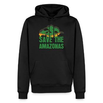 Rettet Den Amazonas - Männer Premium Bio Hoodie - Schwarz - Vorne - Nico (187cm)
