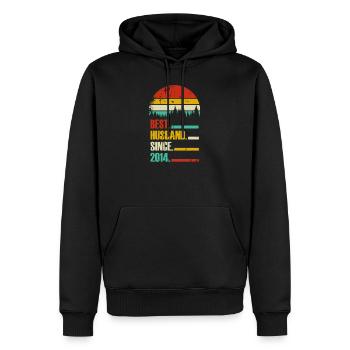 Best Husband since September 2014 Geschenk - Männer Premium Bio Hoodie - Schwarz - Vorne - Nico (187cm)