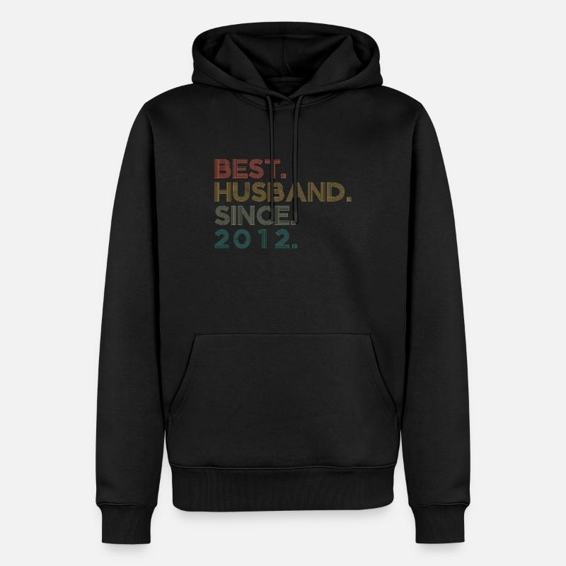 Best Husband since 2012 Geschenk - Männer Premium Bio Hoodie - Schwarz