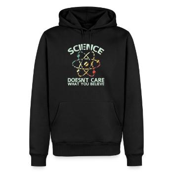 Wissenschaft - Männer Premium Bio Hoodie - Schwarz - Vorne - Nico (187cm)