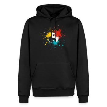 Yin Yang - Männer Premium Bio Hoodie - Schwarz - Vorne - Nico (187cm)