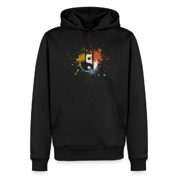 Yin und Yang - Männer Premium Bio Hoodie - Schwarz - Vorne - Nico (187cm)