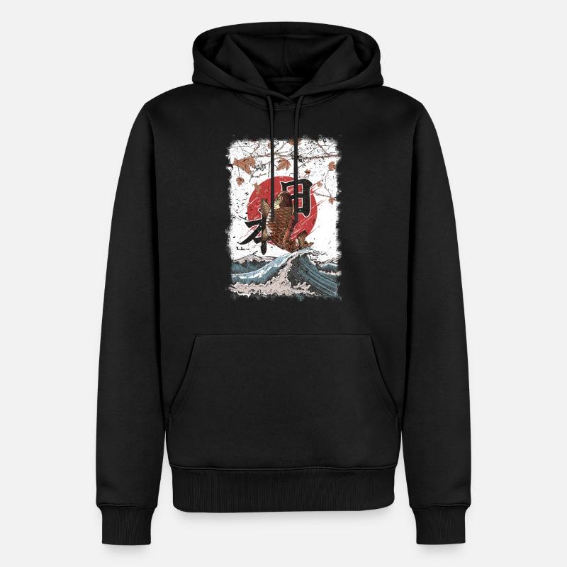 Japan - Männer Premium Bio Hoodie - Schwarz