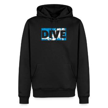 Taucher - Männer Premium Bio Hoodie - Schwarz - Vorne - Nico (187cm)