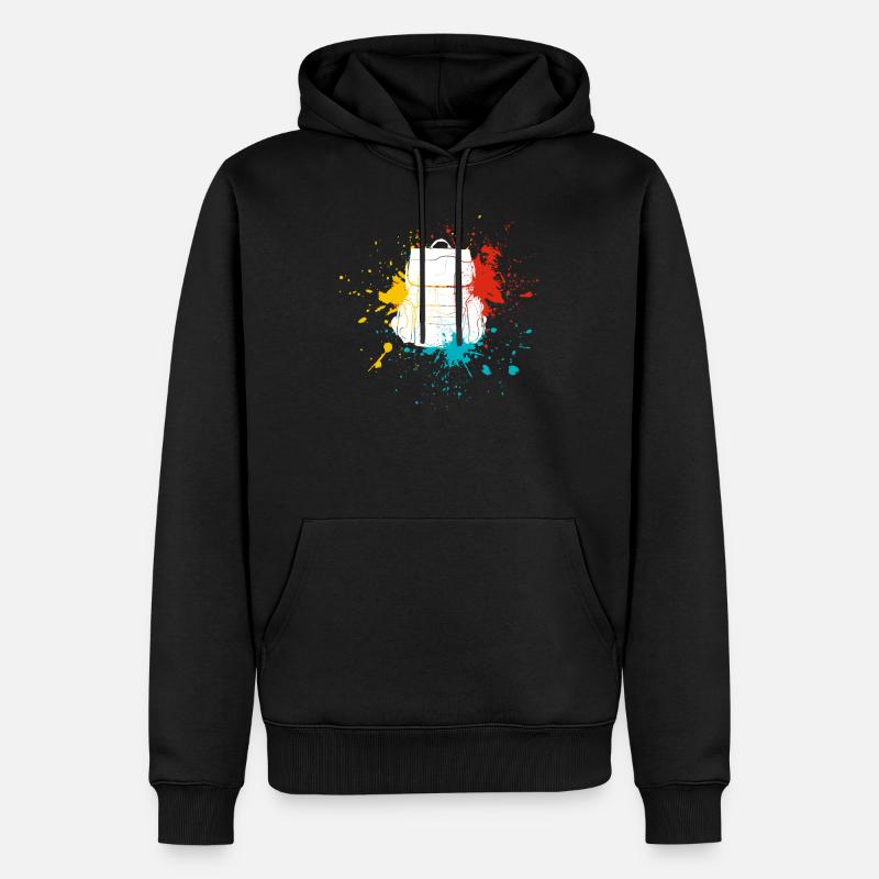 Rucksack - Männer Premium Bio Hoodie - Schwarz