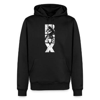 BMX - Sweat à capuche Premium bio Homme - noir - Devant - Nico (187cm)