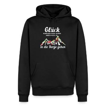 Glück Kann Man Nicht Kaufen - Männer Premium Bio Hoodie - Schwarz - Vorne - Nico (187cm)