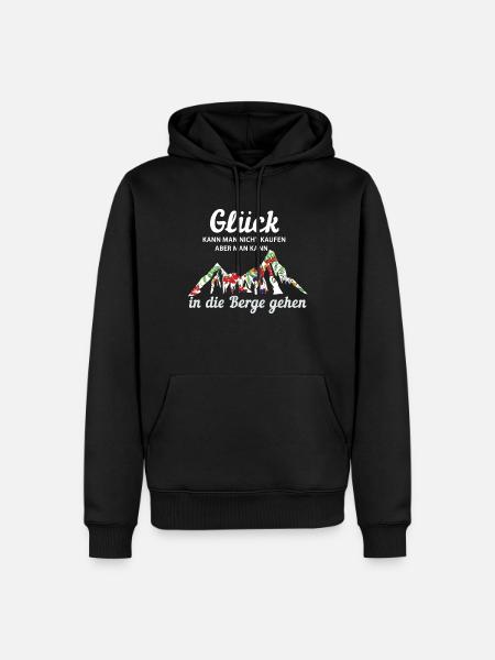 Glück Kann Man Nicht Kaufen - Männer Premium Bio Hoodie - Schwarz