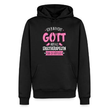 Ergotherapeutin - Männer Premium Bio Hoodie - Schwarz - Vorne - Nico (187cm)