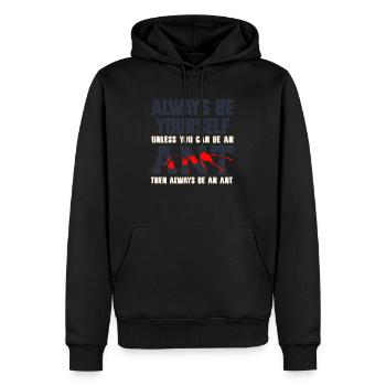 ants - Men’s Premium Organic Hoodie - black - Front - Nico (187cm)