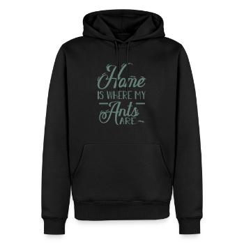 ants - Men’s Premium Organic Hoodie - black - Front - Nico (187cm)
