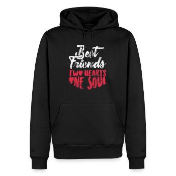 Meilleurs amis - Sweat à capuche Premium bio Homme - noir - Devant - Nico (187cm)