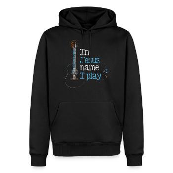 Gitarrenspieler Gitarre Musik Worship Christlich - Männer Premium Bio Hoodie - Schwarz - Vorne - Nico (187cm)