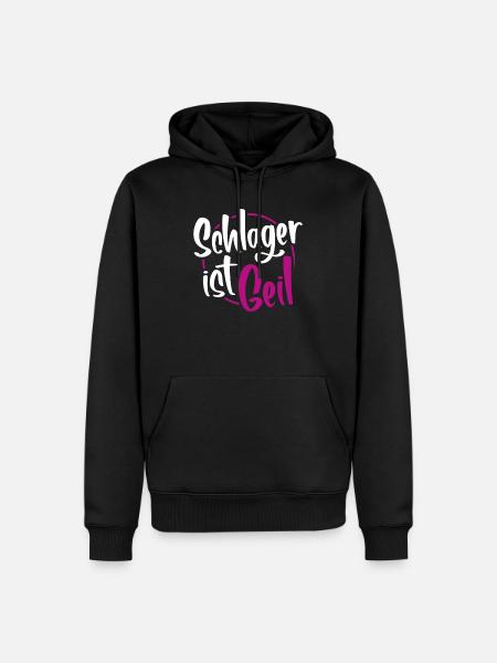 Schlager - Männer Premium Bio Hoodie - Schwarz