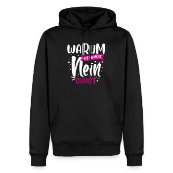 Schlager Musik - Männer Premium Bio Hoodie - Schwarz - Vorne - Nico (187cm)