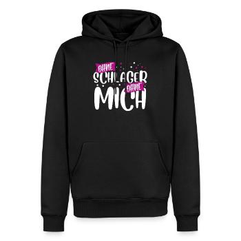 Schlagermusik Schlager - Männer Premium Bio Hoodie - Schwarz - Vorne - Nico (187cm)
